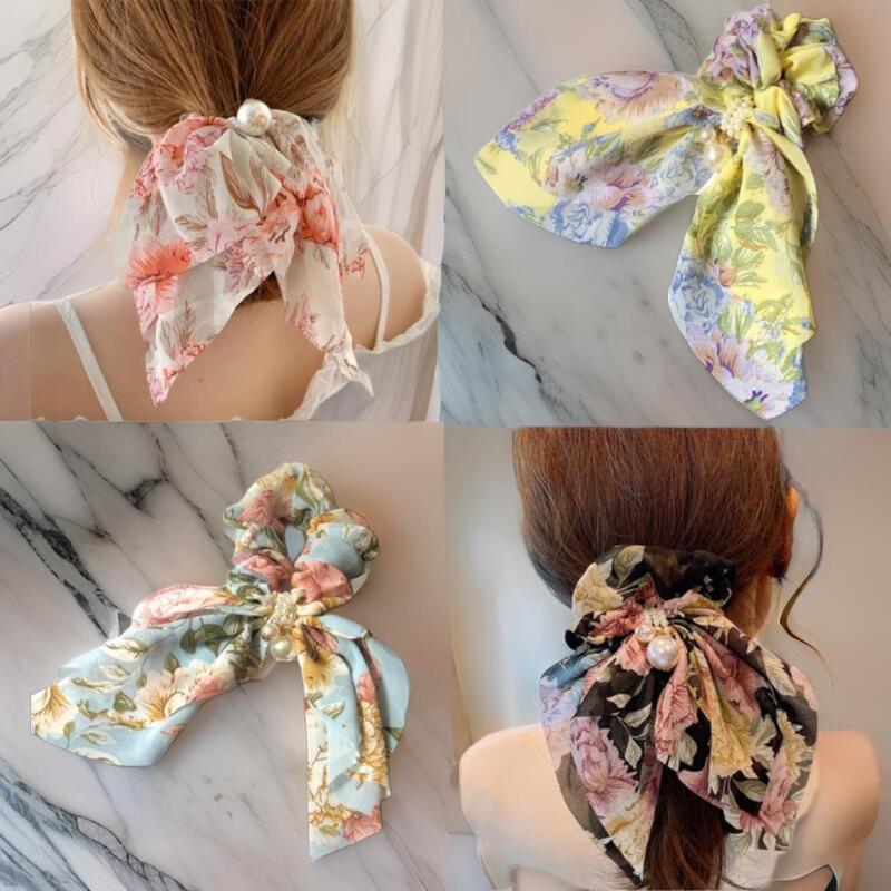 Women's Chiffon Patterned Floral Scarf Headband