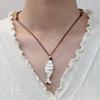 Handmade Fashionable Fish Pendant Necklace With Woven Rope Clavicle Chain For Women Statement Jewelry Gift