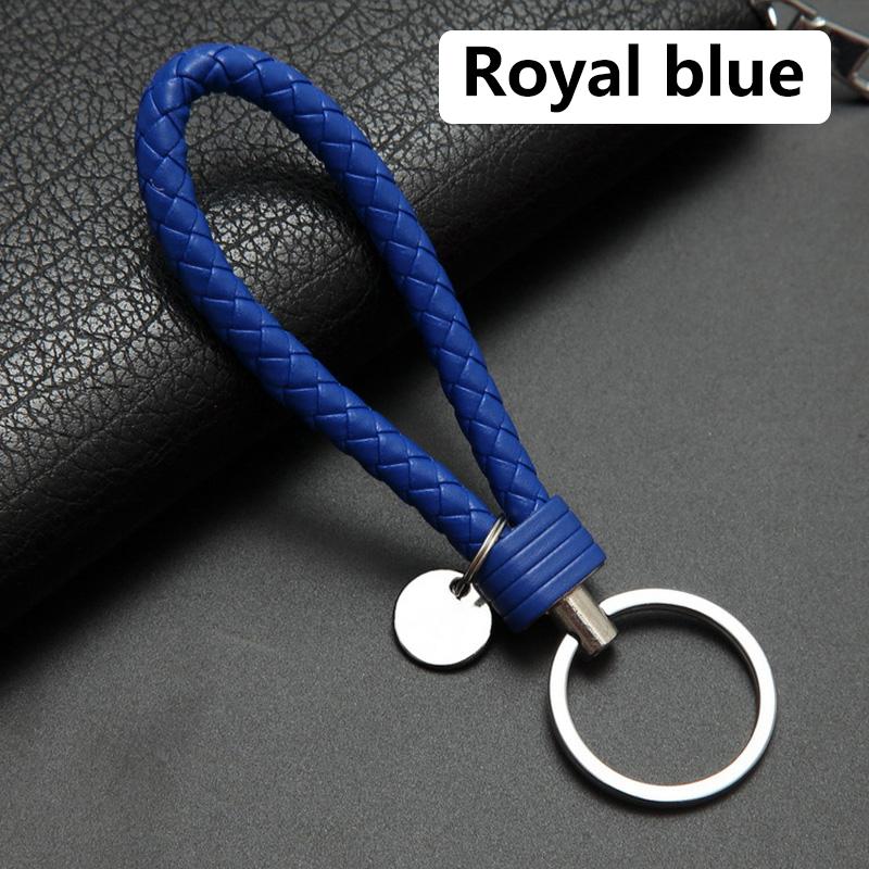 

1шт ремешок коричневый плетеный ремешок кожаный брелок ручной работы черный автомобильный брелок плетеный веревочный 13cm синий