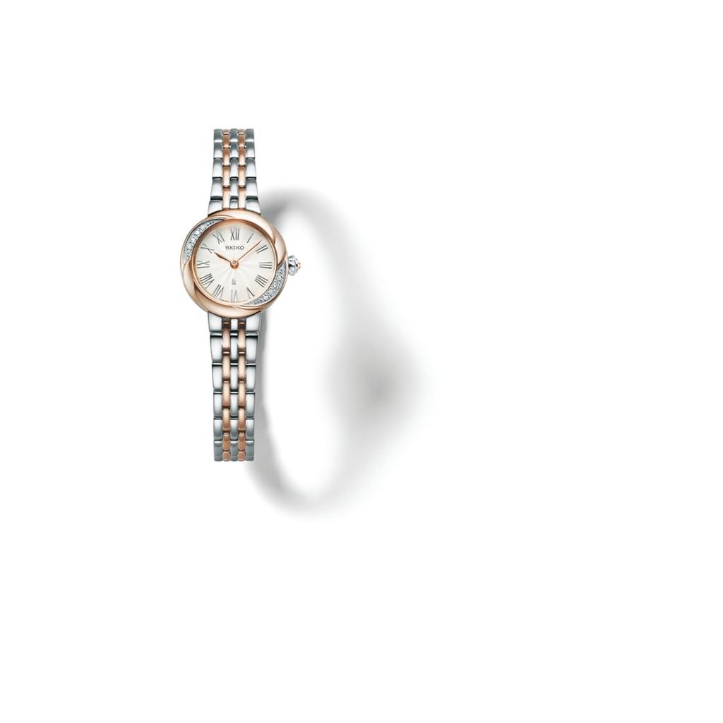 LUKIA SSWA002 Grow Diamond Crystal Glass Silver Silky Pink Stainless Steel [Seiko Watch] Japanese-made Ladies' Watch, Battery-powered Quartz,