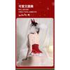 Domila Sexy Lingerie Christmas Dress Sexy Suspender Hollow Pajamas Hot Open Onesie Uniform Set
