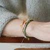 Natural Imperial Green Jade Single-Strand Gourd Charm Bracelet for Women, New Chinese Style, Versatile