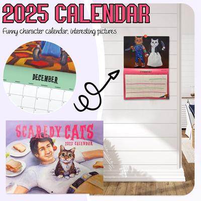 Cowardly Cat Monthly Calendar Ambient Wall Calendar