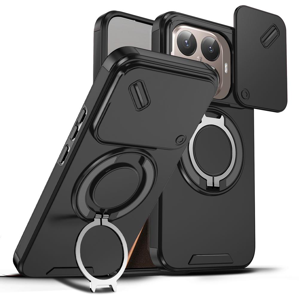 For Xiaomi 15T Pro Case for Xiaomi Mi 15T Cover Armor Magnetic Ring Holder Slide Lens Shockproof Coque for Mi15T 15TPro Funda