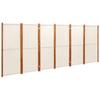 Vidaxl Parawan 6-Panelowy, Kremowy, 420 X 180 Cm