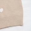 Women V Neck Heart Pattern Pullover Knit Sweater Autumn Casual