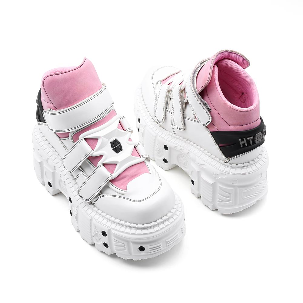 

Новая женская обувь в стиле панк, на шнуровке, высота каблука 6 см, обувь на платформе, женские кроссовки с металлическим декором, готические ботильоны в стиле рок 36