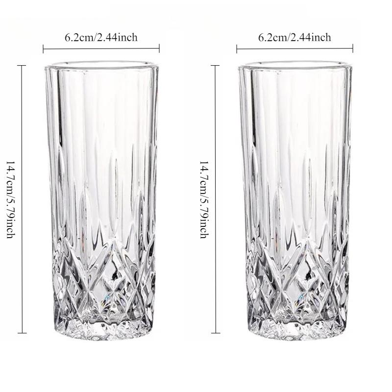 50ml/230ml/250ml/315ml Juice Milk Beverage Mugs European Style Foreign Wine Glass Luxury Whiskey Glass Suitable for Gift Giving