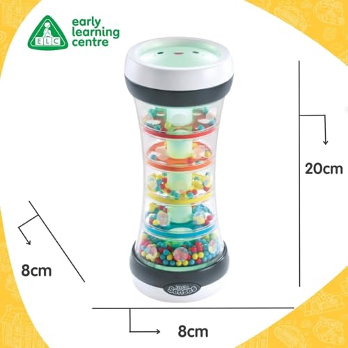 Early Learning Center Light-Up Rainmaker Shake and Roll Fun Shaker Rattle Educational Toy Baby Toy Baby Shower Gift 148934 Authentic