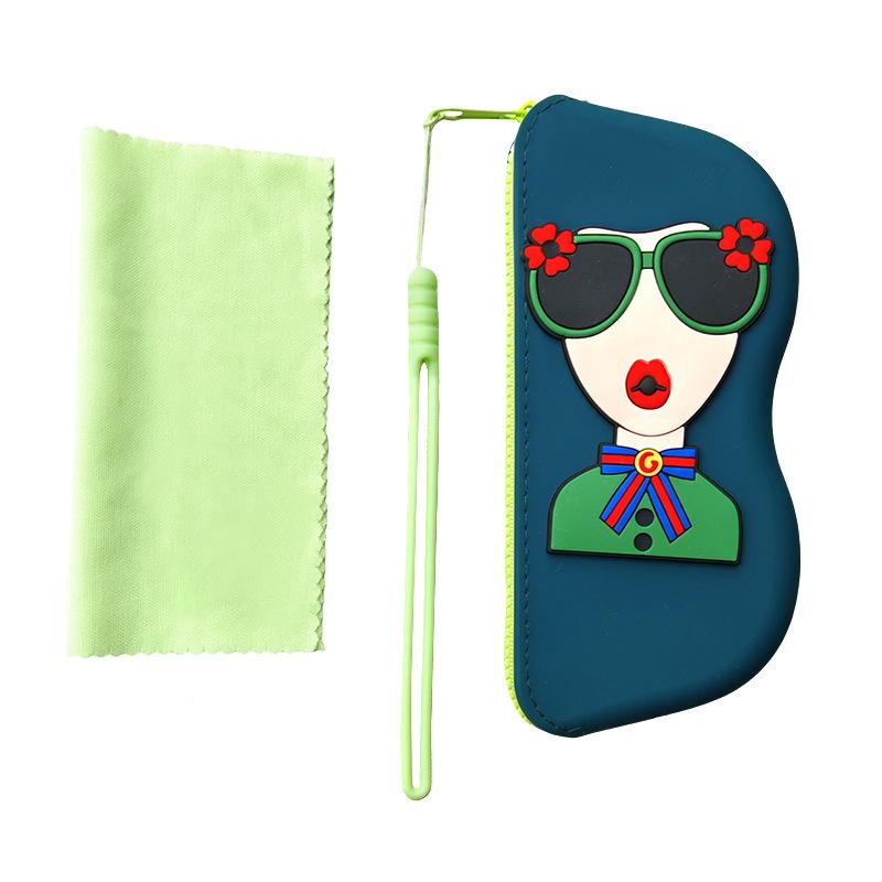 Modische Tragbare Multifunktionale Brillen Tasche Wasserdicht Staubdicht Münzbeutel Silikon Kleine Gegenstände Taschen Brillenetui für Reisen