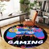 1PC Gaming Controller Round Chair mat Area Rug - Non-Slip, Floor Mat for Office, Bedroom, and Indoor Decor -Gift D1127198