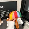 Rainbow Umbrella Bag With Pu Material For Street Style Daily Use