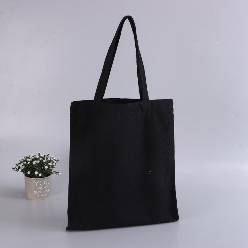 Customized DIY Hand-Painted Canvas Tote Bag for Students - Single Color, Handheld & Shoulder Carry