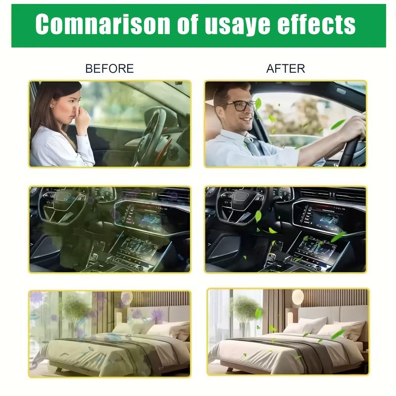 Long-lasting air freshener and deodorizer - suitable for cars, offices, and homes - eliminates smoke, pet odors, and food smells