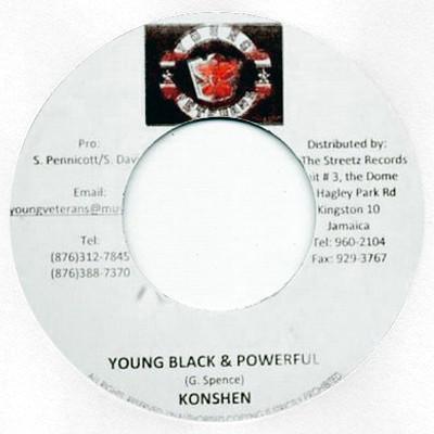 

7inch Record KONSHENS Young Black Powerful NONE Young Veterans 2009 Jamaica Reggae Ska Dub Used