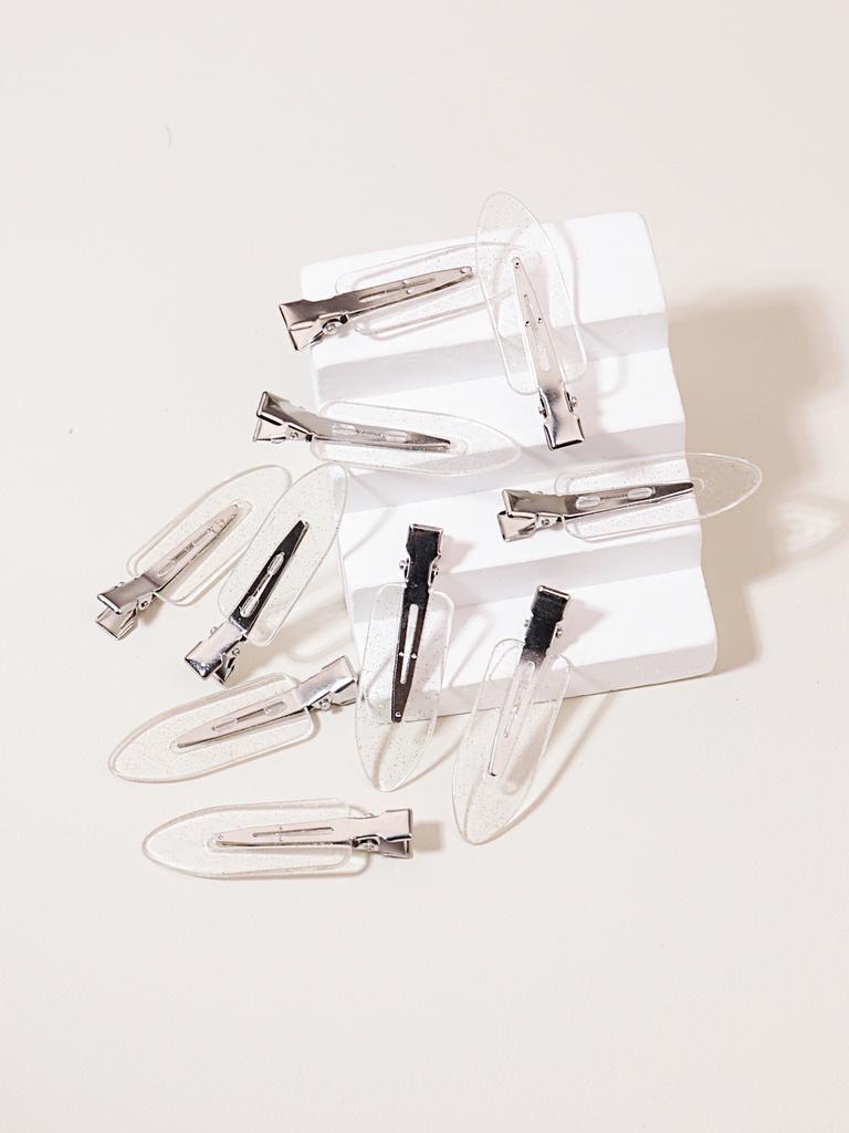 10 Stück nahtlose modische Mädchen transparente Haarspangen, Make-up Gesichts-Accessoire-Clips Styling Haarspangen Speziell für Echthaar-Perücken