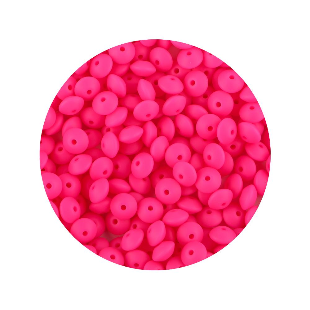 New 50pcs/lot Silicone Lentil Silicone Beads 12mm Jewelry Making Lentil Beads DIY Necklace Bracelets Jewelry Accessories