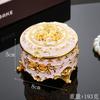 European Retro Enamel Rose Round Jewelry Box, Retro Home Enamel Dressing Table, Metal Storage Box Decoration