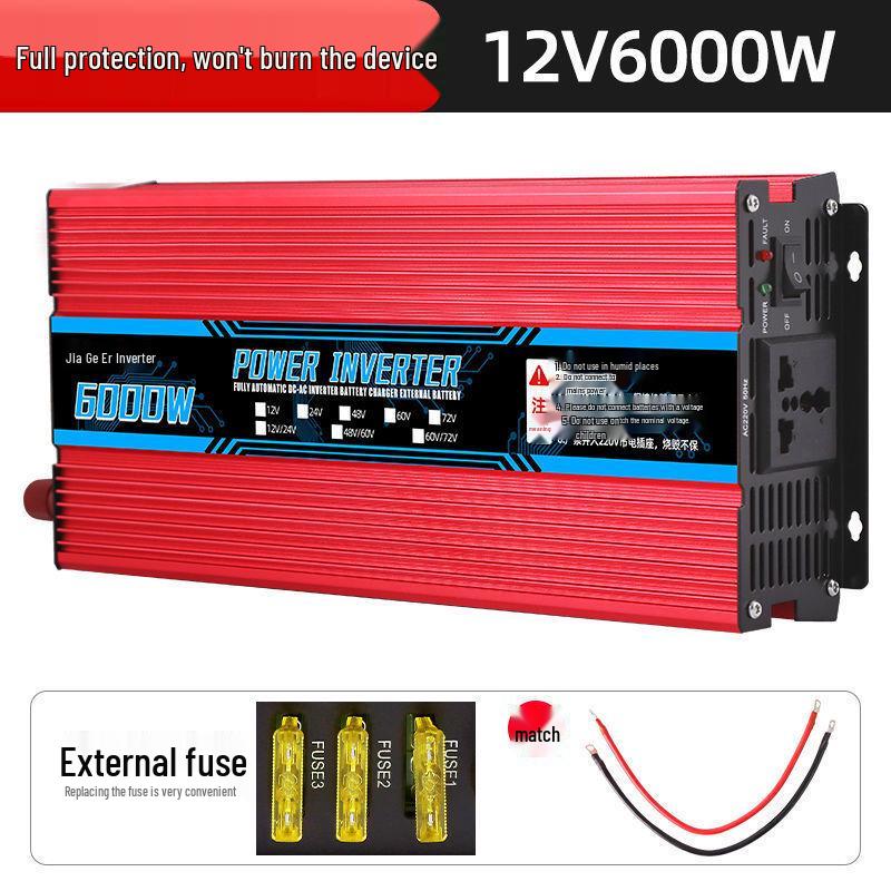 Universeller Hochleistungs-Wechselrichter 48V/60V/72V auf 220V für Elektrofahrrad-Akku und Food Truck