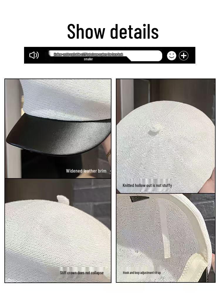Women's Japanese-Style Spring/Autumn Beret: High-Quality, Breathable, Simple, Versatile, Solid Color Hat