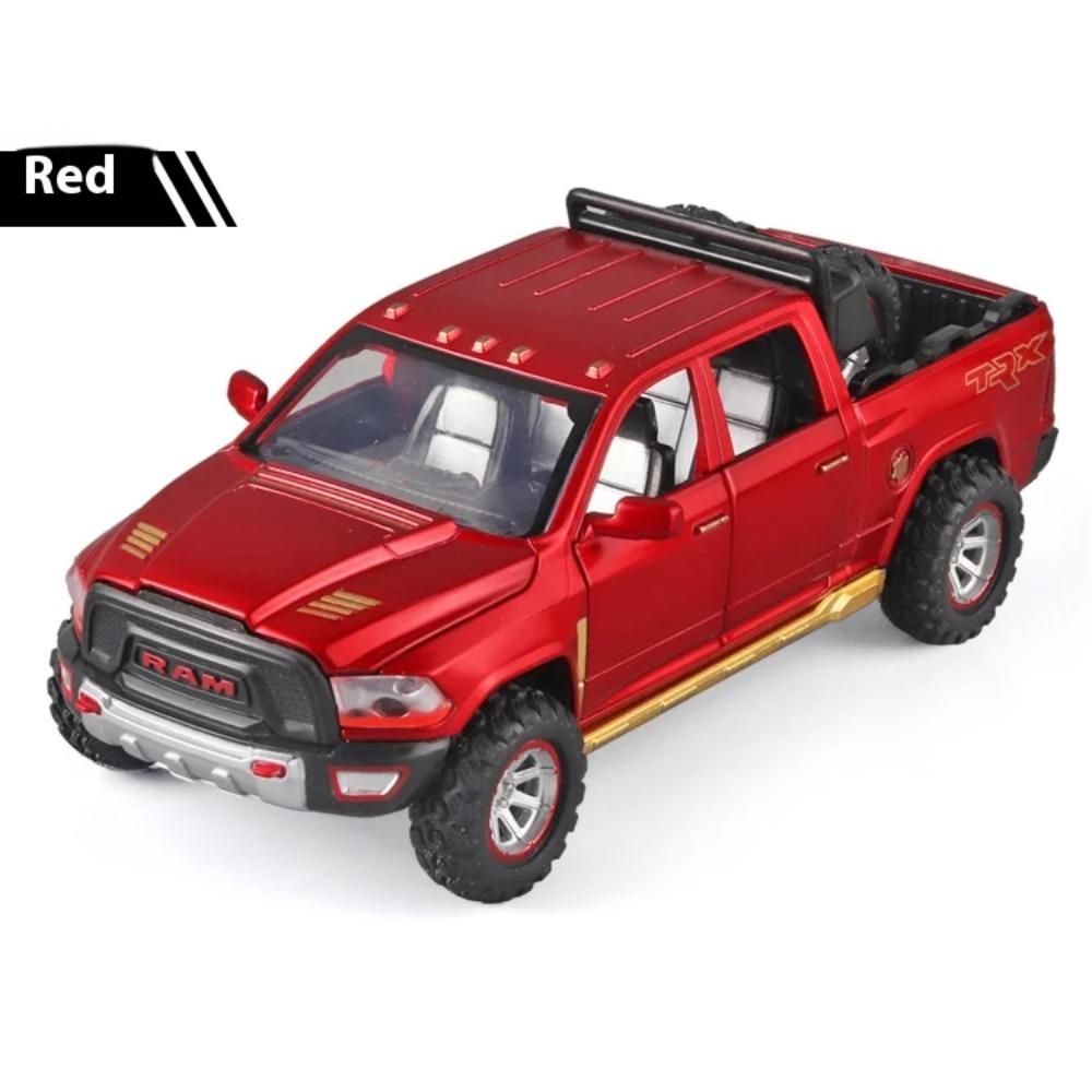 1/32 Scale Dodge RAM Pickup Truck Alloy Model with Sound, Light & Spring-Back Action - Kids' Toy for Adventurous Play