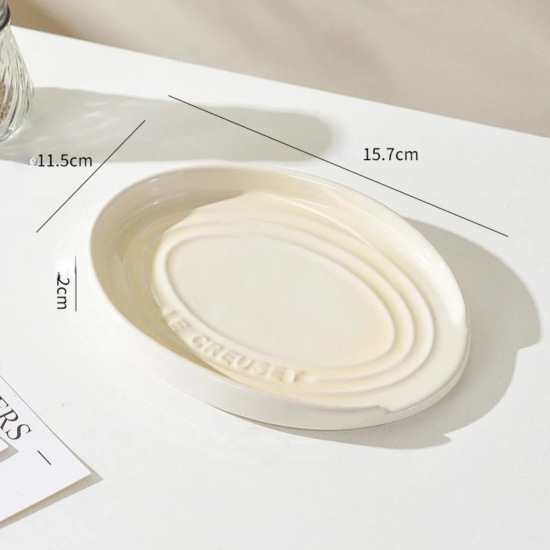 Porslinsskedställ, Keramisk Stor Bestickhållare för Spis, Köksbänk Matlagningsverktygsorganisatör, Steksked, Soppslev, Tång