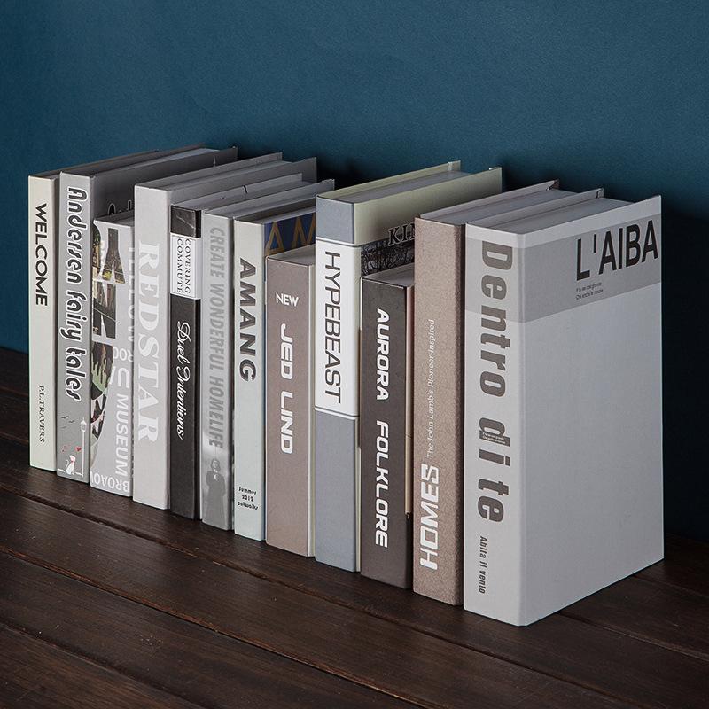 Minimalist Faux Book Decor for Living Room Display