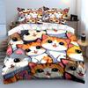 "Cartoon Cute Cat Bedding Set" Bedding Duvet Cover Set Duvet Cover Pillowcases (1 * Duvet Cover 2 * Pillowcases, without duvet insert)
