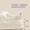 Ultra-light and Breathable~ 7cm Inner Height-increasing Hole Shoes Mesh White Shoes Women's New Summer Muffin Board Shoes
