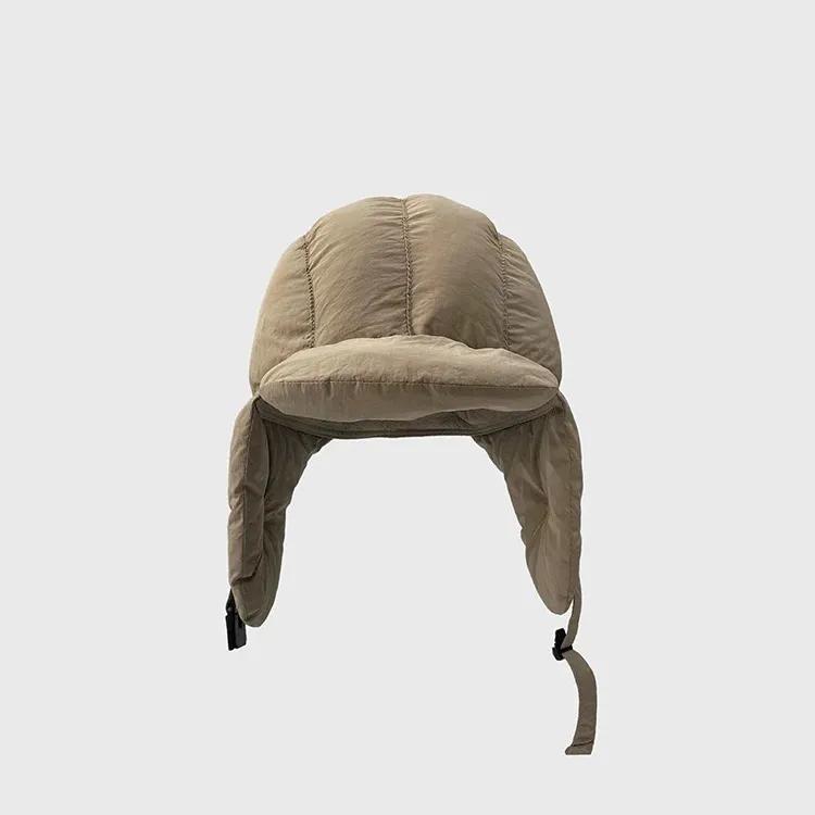 WTEMPO Warm Mixed Cotton Hats Solid Color Thickened Winter Ear Protection Hats Windproof Cold-proof Outdoor Cycling Skiing Hats