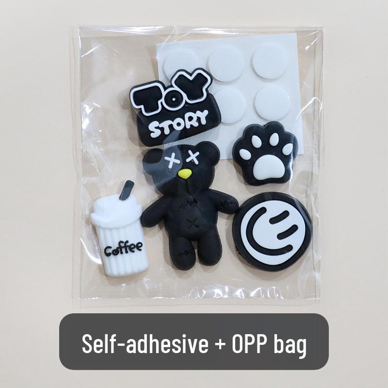 3D Cartoon Water Cup Sticker: Soft Glue Decoration, Mixed Style DIY, No-Trace Adhesive, Cute Phone Case, Refrigerator Magnet