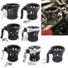 Motorcycle Accessory Drink Cup Holder With Mounting Hardware Aluminum Chrome Black Carbon Fiber For Honda Gold Wing GL1800 2018+