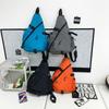 Solid Color Men's Chest Bag Multiple Pockets Sports Crossbody Bag Oxford Cloth Shoulder Bag  Travel