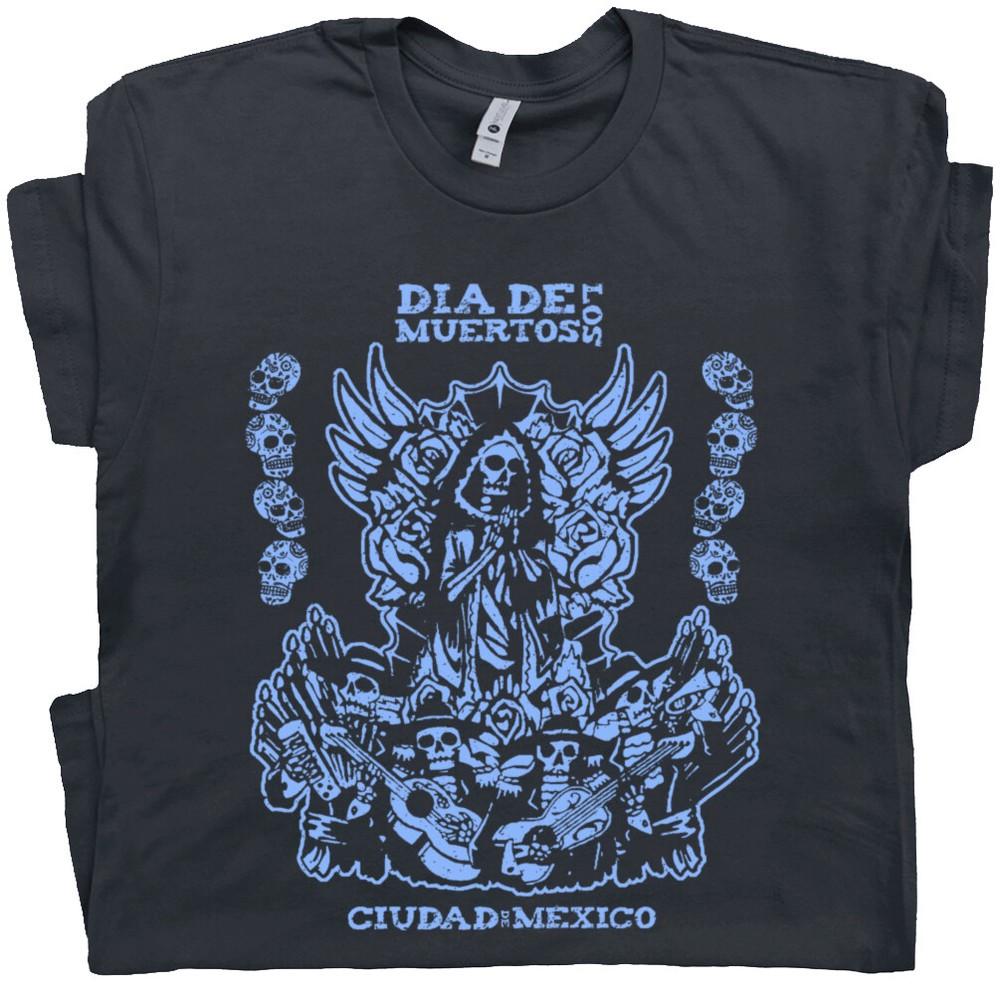 

Day of the Dead T SHIRT Dia De Los Muertos Mexico Halloween El Mariachi Skeleton 2XL