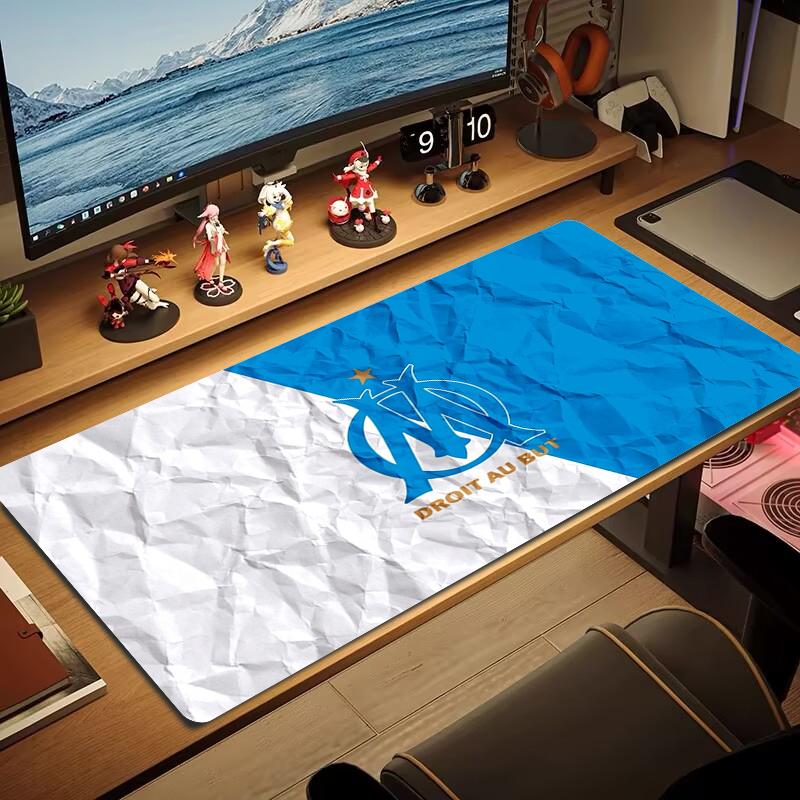 Olympique de Marseille Mouse Pad Large Gaming Table Cushion Non-slip Laptop Tablet Big Mousepad XXL Mat Mini PC Playmat With Lock edge_xia