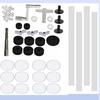 Drum Set Felt & Anti-Slip Pad Kit, Black - 51-piece Accessories Set