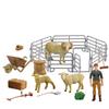 Happy Horse Farm Diy Creative Suit Model Fence Stable Worker Solid Static Sand Table Figure Ornament Toy