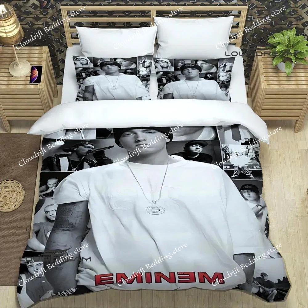 Eminem Hip -hop Singer Print Bedding Sets Exquisite Bed Supplies Set Duvet Cover Comforter Set Bedding Set Luxury Birthday Gift0