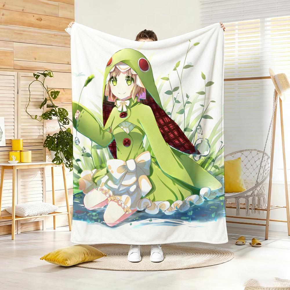 Anime Character C-ChamoS RossoS Throw Soft Warm Throw Blanket for Bedroom Living Room Bed Travel Camping Picnic Gift