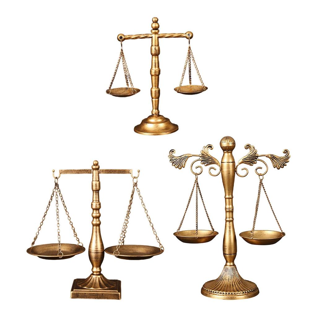 Scale Jewelry Display Tray Jewelry Storage Cosmetic Organizer Centerpiece Stand for Office Graduation Judges Law Students