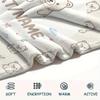 Custom Name,Kawaii Animal Pattern Art Printed Flannel Blanket, soft throw for bedroom sofa, washable,fan merchandise, great gift.chl