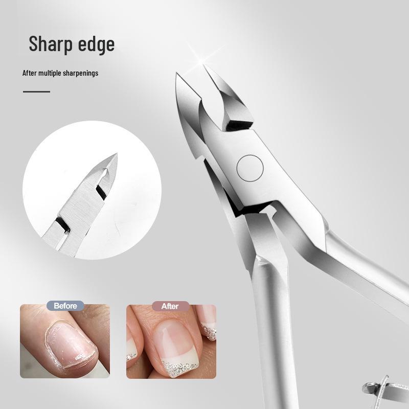 Stainless Steel Nail Clipper & Dead Skin Scissor Set for Salon & Hangnail Care