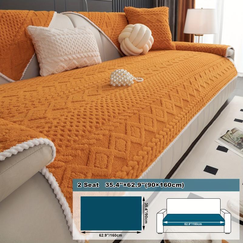 1PC Shu cotton velvet sofa cushion plush sofa cover cloth simple and fashionable four-season universal seat cushion non-slip cover towel cover cloth