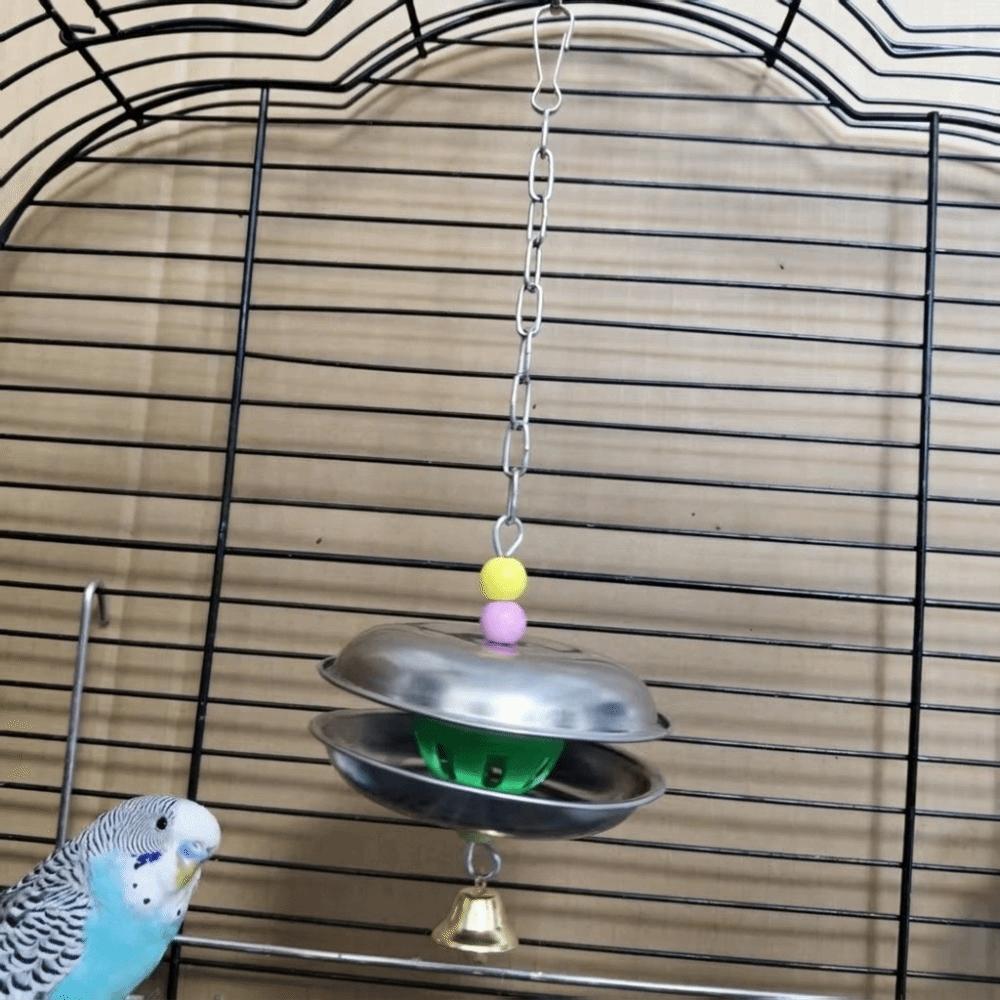 Bite Resistant Parrot Bell Pendant Colored Beads Bird Cage Toys Parrots Chew Swing Cage Enrichment