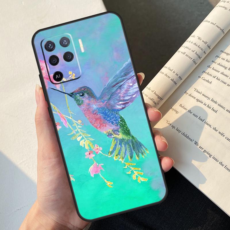 Hummingbird For OPPO Find X5 X3 Pro A5 A9 A31 A53 A53S A54 A74 A94 A15 A16 A52 A72 A83 A91 A93 Case OPPO A54 4G