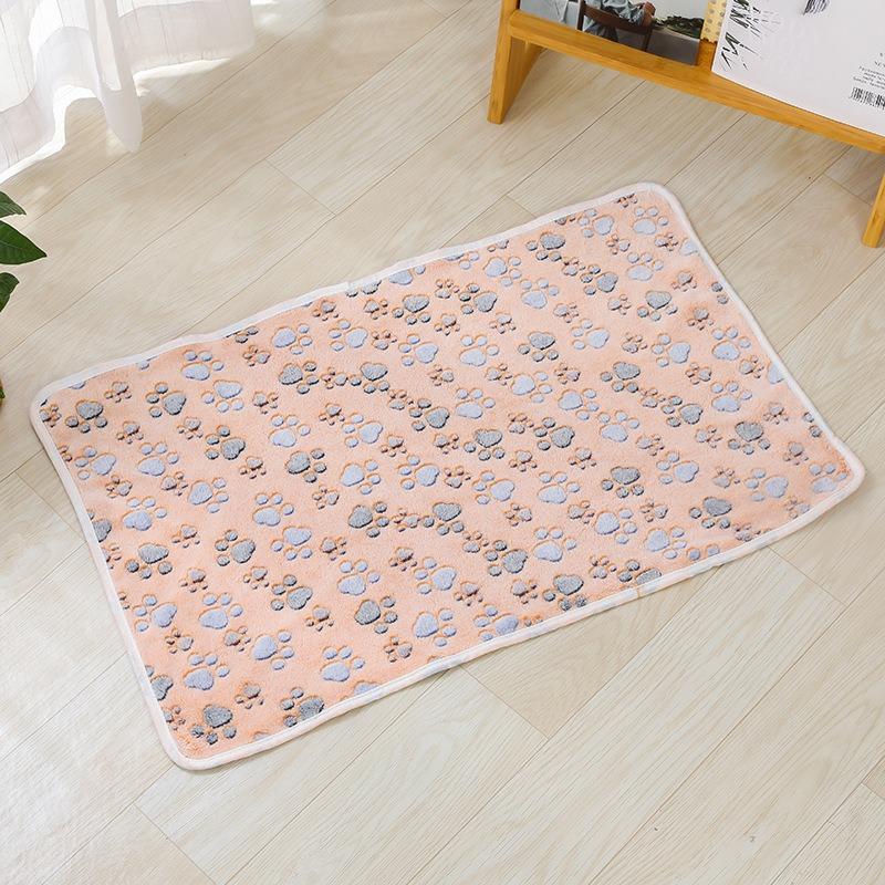 Cartoon Niedliches Pfotenmuster Hund Schlafdecke Super Weiche Plüsch Haustierdecke Warme Kuscheldecke für Hunde Katzen Welpen Decken für Couch Sofa Bett