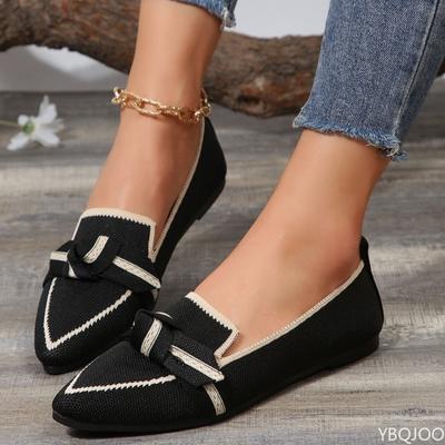 Fashion Spring Pointed Women's Flat Shoes Are Casual Fashionable Outdoor Simple Comfortable Versatile Breathable Women's Single Shoes