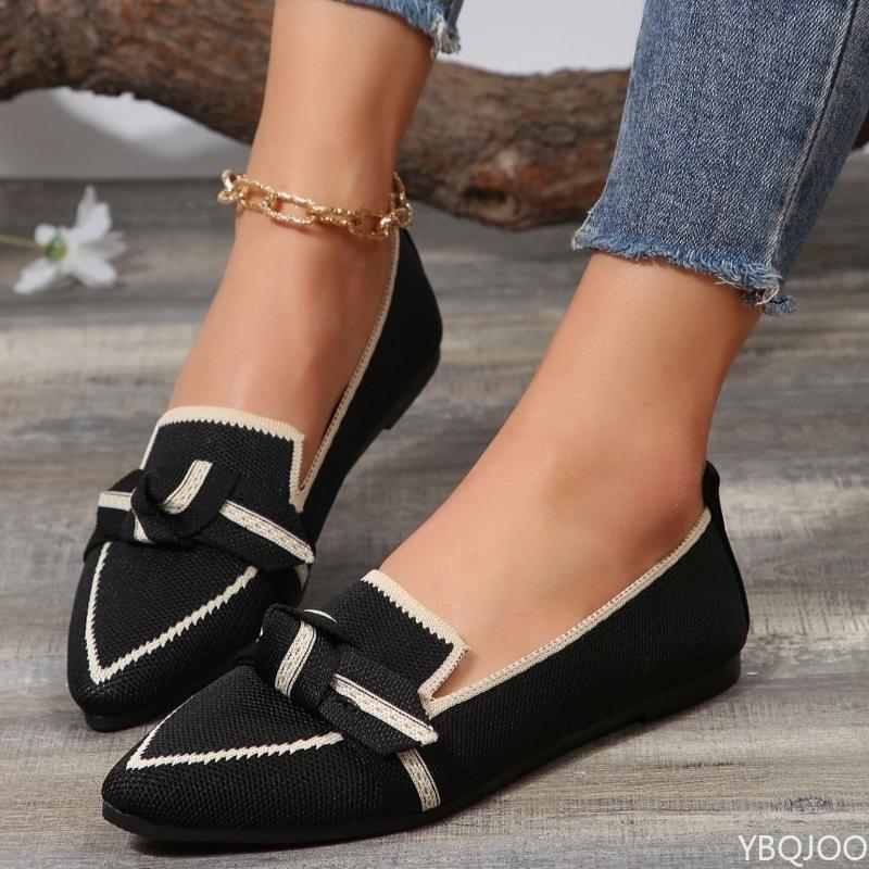 Fashion Spring pointed women's flat shoes are casual fashionable outdoor simple comfortable versatile breathable women's single shoes