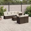 VidaXL Garden Lounge Set with Cushions 8 Pcs, Sofas with Adjustable Feet, Outdoor Furniture Set Patio Terrace, 3217303