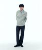 PLAC Rugby Striped Polo Shirt Grey